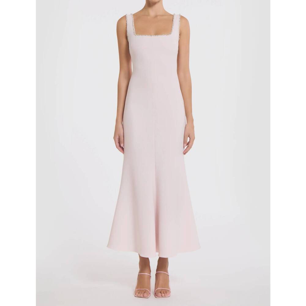 NEW COSTARELLOS felina midi dress in light pink